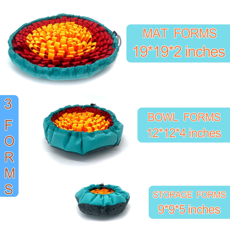 Pet Snuffle Mat for Dogs,Interactive Feed Puzzle for Boredom,Encourages Natural Foraging Skills for Cats Rabbits Dogs Bowl, Dog Treat Dispenser Indoor Outdoor Stress Relief,Travel Portable and Compact