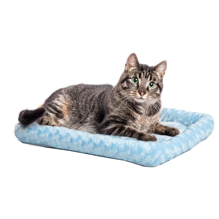 MidWest Homes for Pets QuietTime Fashion XXS Dog Bed - Pink Faux Fur Bolster, Ultra-Soft and Machine Washable, Fits 18-Inch Crates and Carriers, for Small Dogs and Cats