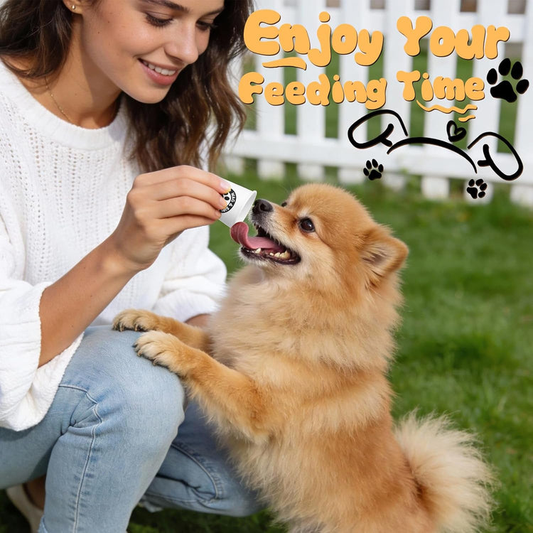 Yungyan 100 Pcs 3 oz Tiny Pup Cups for Dogs Mini Cups for Cream Mini Dog Paw Disposable Paper Container for Cafe Bar Pet Treat Feeding Pet Theme Party Supplies