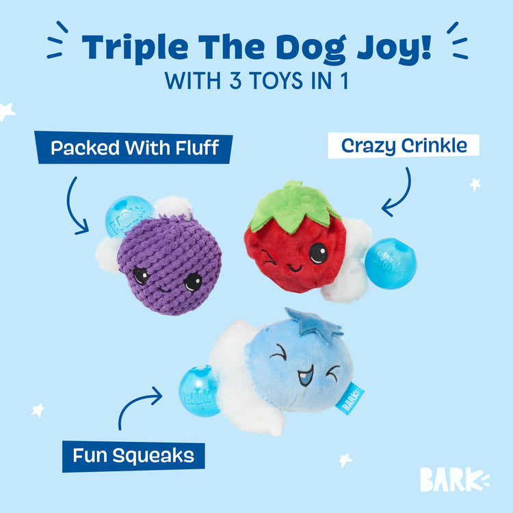 Barkbox Dog Toys – Barker’s Dozen Donuts Plush 4 in 1 Multi Part Interactive Dog Toy for Dogs & Puppies – Small
