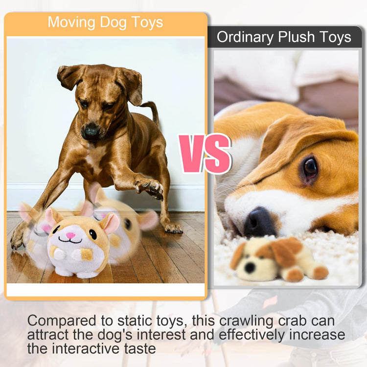 Mity rain Interactive Dog Toys with Thicken Plush, Moving Dog Toy with Recording Mode Shaking & Singing Mode Bouncing, Funny Ball Jumping to Keep Them Busy & Chase, Rechargeable (Octopus)
