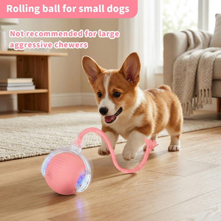 Interactive Cat Toys for Indoor Cats Smart Automatic Ball Rolling for Bored Kitten Pet Upgraded Speedy Moving Chase Dogs Toy Mothers Day Gifts Red