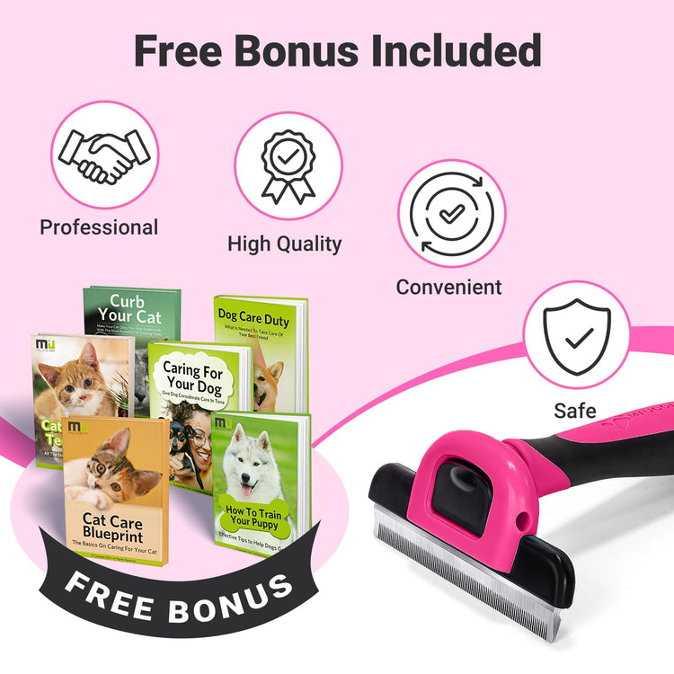 MIU COLOR Pet Grooming Brush, Deshedding Tool for Dogs & Cats, Effectively Reduces Shedding by up to 95% for Short Medium and Long Pet Hair, Purple