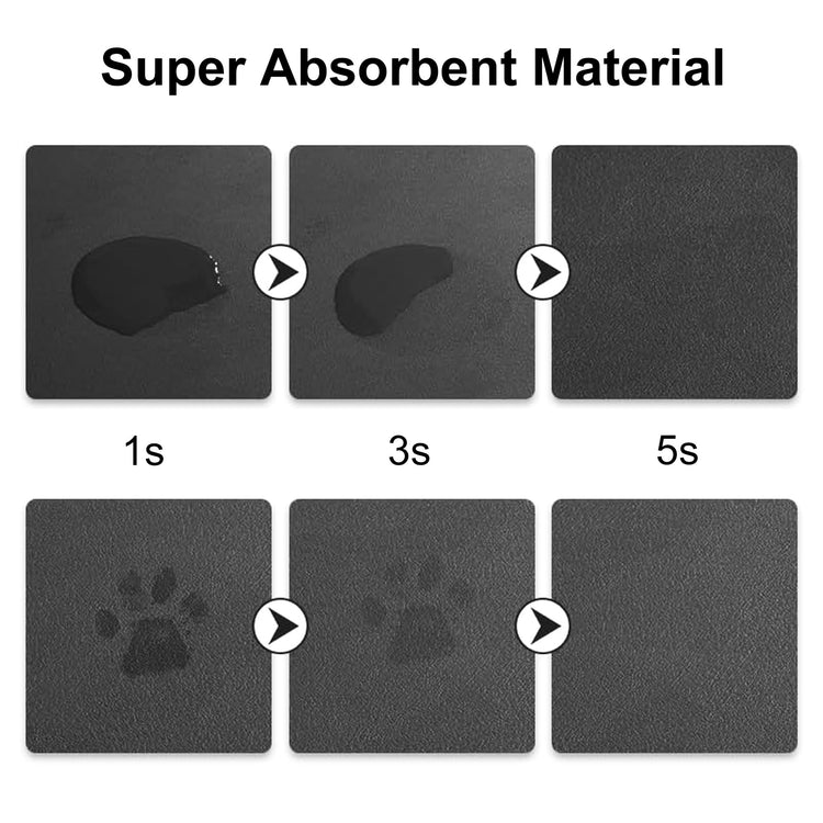 YCT Cat Pet Food Mat - Non-Slip Bottom Absorbent Quick Dry Feeding Mat for Dogs and Cats - Pet Supplies, 11.8"x18.1" Beige