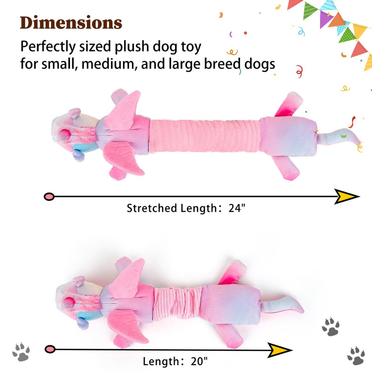 lilfrd Dog Puzzle Toys - Enrichment Squeaky Crinkle Snuffle Treat Dispensing Smart Dog Toys for Boredom and Stimulating, Durable Plush Toys for Large Medium Small Breed - Turtle