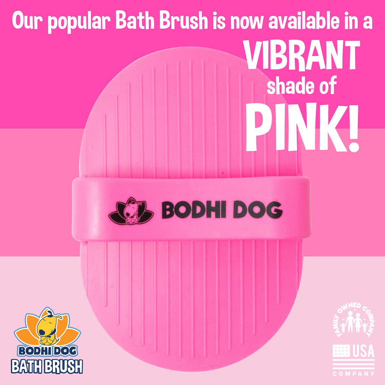 Bodhi Dog Shampoo Brush - Pet Grooming & Bath Supplies for Dogs and Cats - Bath Brush for Long & Short Hair - Premium Scrubber for Shower, Bathing & Massage (One Pack, Silver Glitter)