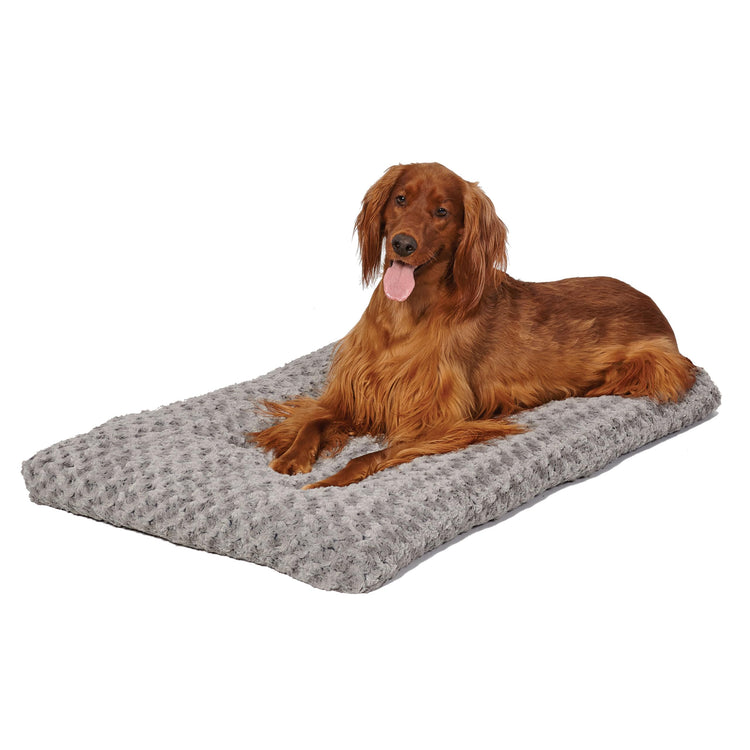 MidWest Homes for Pets XXS QuietTime Deluxe Gray Ombré Swirl Plush Pet Bed, Machine Washable, Non-Skid Bottom, Soft Crate Mat for 18-inch Crates