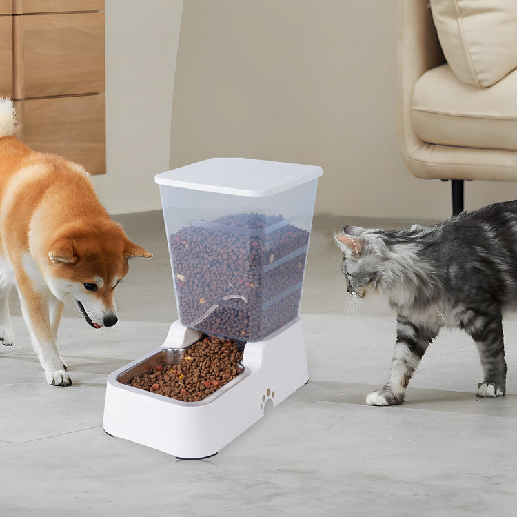 Meikuler Pets Auto Feeder 5.2L,Food Feeder and Water Dispenser Set for Medium & Large Dogs Cats and Pets Animals (Navy)
