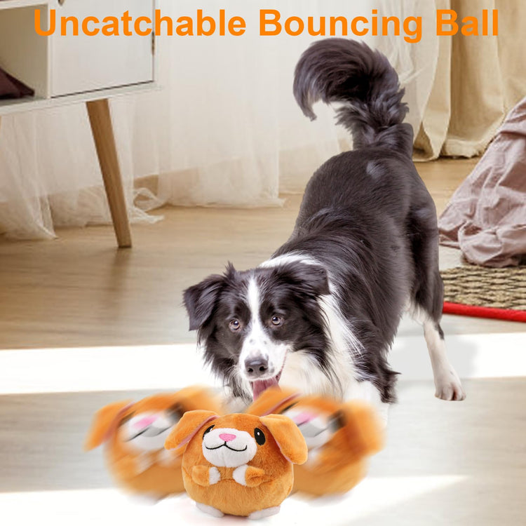 Mity rain Interactive Dog Toys with Thicken Plush, Moving Dog Toy with Recording Mode Shaking & Singing Mode Bouncing, Funny Ball Jumping to Keep Them Busy & Chase, Rechargeable (Octopus)