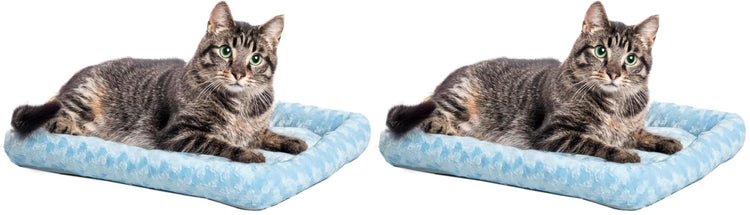 MidWest Homes for Pets QuietTime Fashion XXS Dog Bed - Pink Faux Fur Bolster, Ultra-Soft and Machine Washable, Fits 18-Inch Crates and Carriers, for Small Dogs and Cats