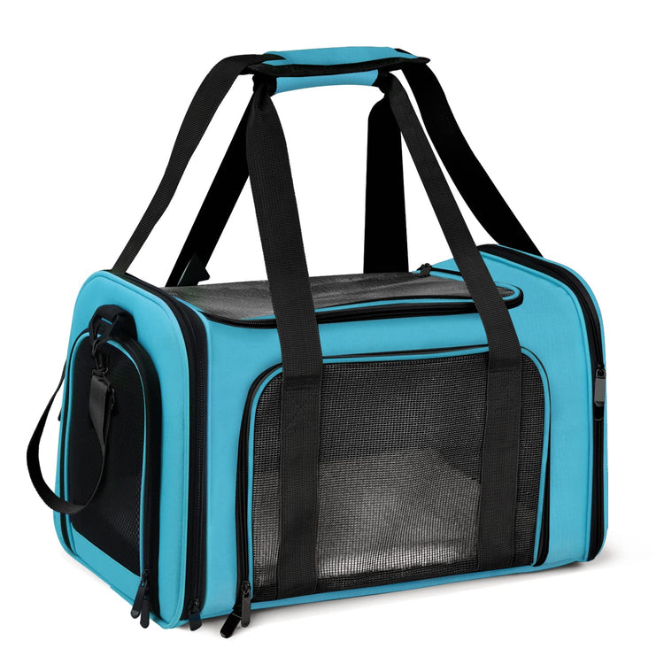 Henkelion Cat Carriers Dog Carrier Pet Carrier For Small / Medium Cats Dogs Puppies (Up To 15lbs), TSA Airline Approved Small Dog Carrier Soft Sided, Collapsible Waterproof Travel Puppy Carrier - Grey