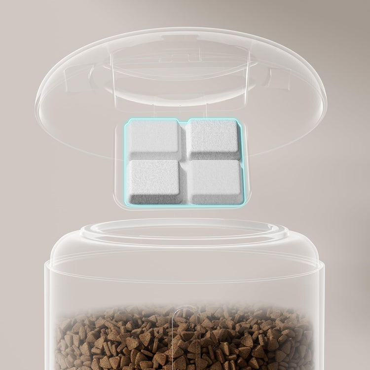 PETLIBRO Automatic Cat Feeder, 5G WiFi Automatic Pet Feeder with Freshness Preservation, 3L Timed Cat Feeders for Dry Food, Up to 48 Portions 10 Meals Per Day, Granary Pet Feeder for Cat/Dog, White