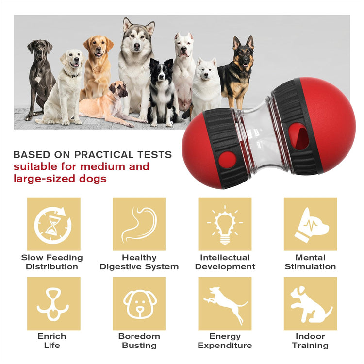 BSISUERM Dog Puzzle Toy Adjustable Treat Dispensing Ball Food Dispenser Tough Slow Feeder Puppy Enrichment Training Toy Pet Interactive Chase Toys for Small Medium Large Dogs to Keep Them Busy, Green