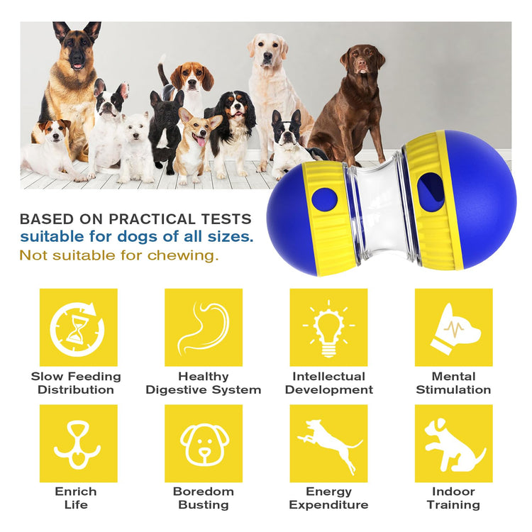 BSISUERM Dog Puzzle Toy Adjustable Treat Dispensing Ball Food Dispenser Tough Slow Feeder Puppy Enrichment Training Toy Pet Interactive Chase Toys for Small Medium Large Dogs to Keep Them Busy, Green