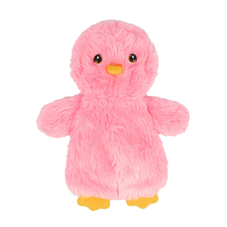 Best Pet Supplies Interactive Squeaky Dog Chew Toy, Ideal Dog Toys for Chewers, Small, Medium & Large Dogs, and Fetch Lovers - Crinkle Duck (Light Pink), Large