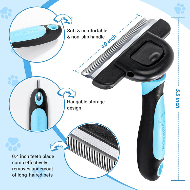 MIU COLOR Pet Grooming Brush, Deshedding Tool for Dogs & Cats, Effectively Reduces Shedding by up to 95% for Short Medium and Long Pet Hair, Purple