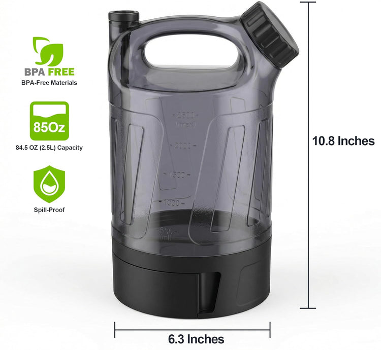 Portable Dog Travel Water Bottle 84 oz, Dog Camping Hiking Walking Beach Park Outdoor Essentials, Large Dog Water Bottle Bowl Dispenser, Leak Proof Pet Water Bottle for Dogs,