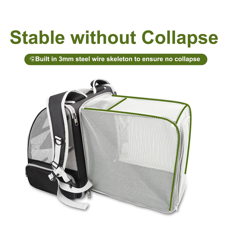 Texsens Innovative Traveler Bubble Backpack Pet Carriers for Cats and Dogs (Black)