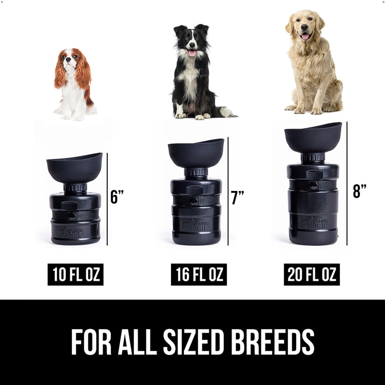 GORILLA GRIP Dog Water Bottle, Portable Water Bowl Dispenser for Dogs, 12 oz Leak Proof Pet Travel Squeeze Bottles, Food Grade Silicone, to Go Puppy Essentials, Hiking Camping Trip Accessories, Pink