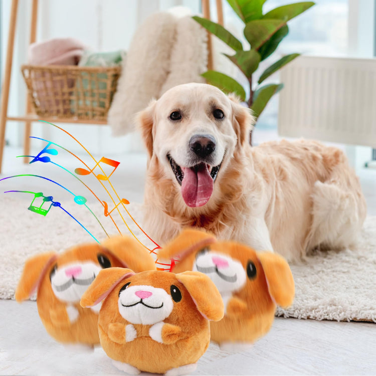 BABORUI Interactive Dog Toys Pig, Jumping Squeaky Dog Toys with Recording and Music Modes, Rechargeable Moving Dog Chew Toys for Small/Medium/Large Dogs to Keep Them Busy(Blue Pig)