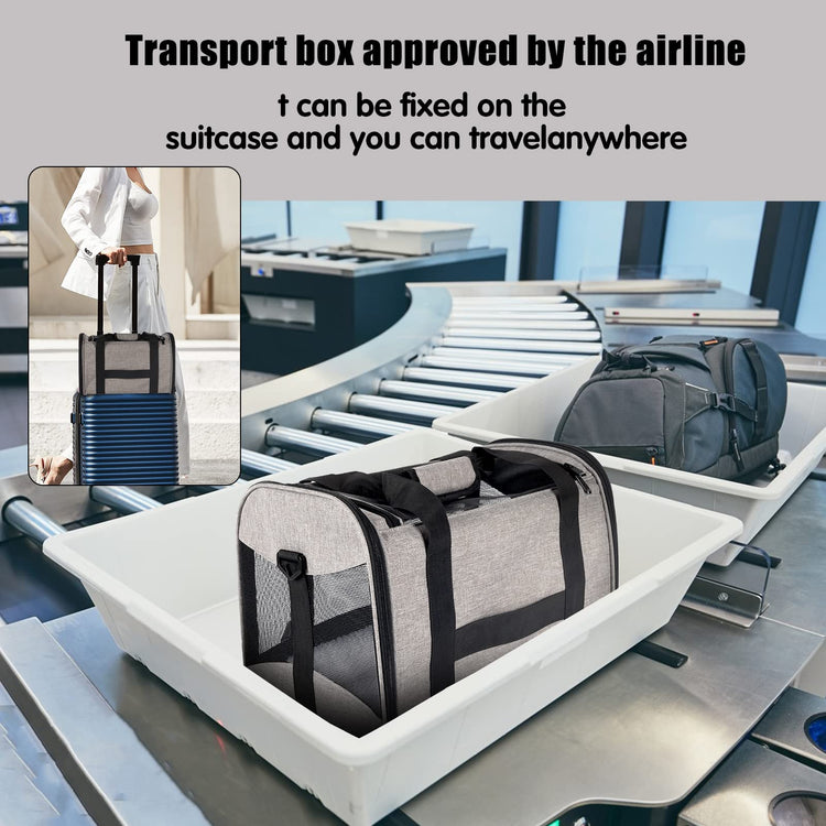 Cat Dog Carriers Soft-Sided Pet Carrier Large Cats for Medium Big Cat Small Dog Puppy up to 16lbs TSA Airline Approved Animal Collapsible Cat Carrier Carriers Travel Carrier Cat Bag (17x11x11)