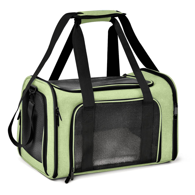 Henkelion Cat Carriers Dog Carrier Pet Carrier For Small / Medium Cats Dogs Puppies (Up To 15lbs), TSA Airline Approved Small Dog Carrier Soft Sided, Collapsible Waterproof Travel Puppy Carrier - Grey