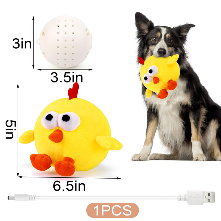 BABORUI Interactive Dog Toys Pig, Jumping Squeaky Dog Toys with Recording and Music Modes, Rechargeable Moving Dog Chew Toys for Small/Medium/Large Dogs to Keep Them Busy(Blue Pig)