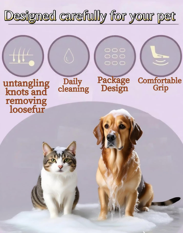 Pet Grooming Tools Kit-9 Packs Dog Cat Grooming Kit Dog Cat Grooming Supplies Dog Cat Brush Set Dog Nail Clippers and Cat Trimming Tools for Short and Long Hair Dog Cat Grooming (Purple)
