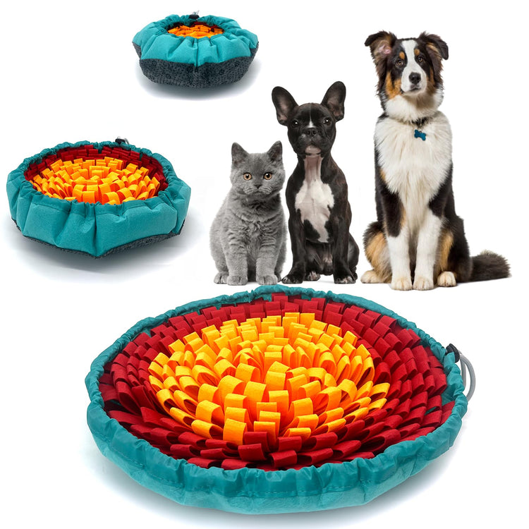 Pet Snuffle Mat for Dogs,Interactive Feed Puzzle for Boredom,Encourages Natural Foraging Skills for Cats Rabbits Dogs Bowl, Dog Treat Dispenser Indoor Outdoor Stress Relief,Travel Portable and Compact