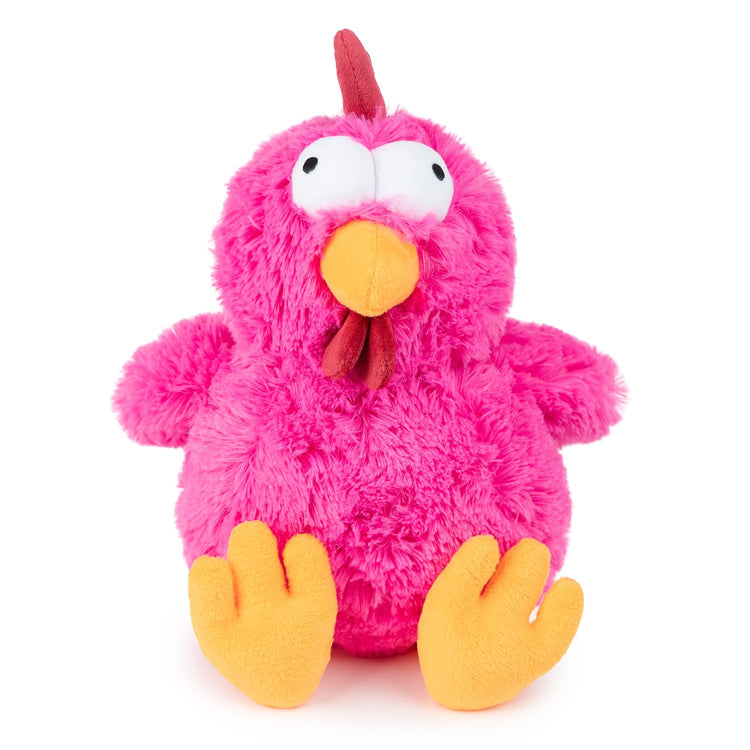Best Pet Supplies Interactive Squeaky Dog Chew Toy, Ideal Dog Toys for Chewers, Small, Medium & Large Dogs, and Fetch Lovers - Crinkle Duck (Light Pink), Large