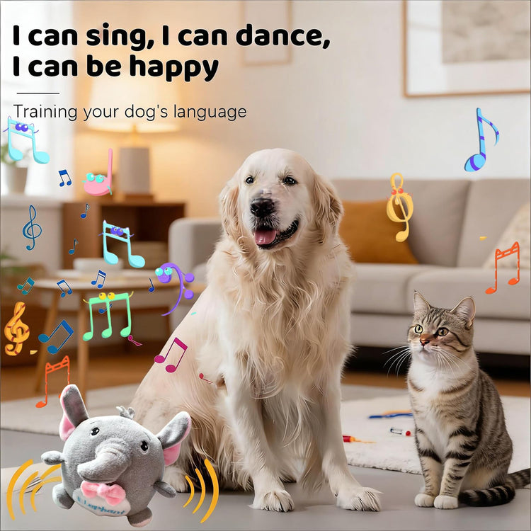 Interactive Dog Toys,Active Moving Pet Plush Toy,2026 New shaking dog ball pig dog toy Interactive Dog Ball with song Squeaky Moving Dog Ball Toy,Rechargeable Toys to Keep Them Busy Dog Toys(Blue Pig)