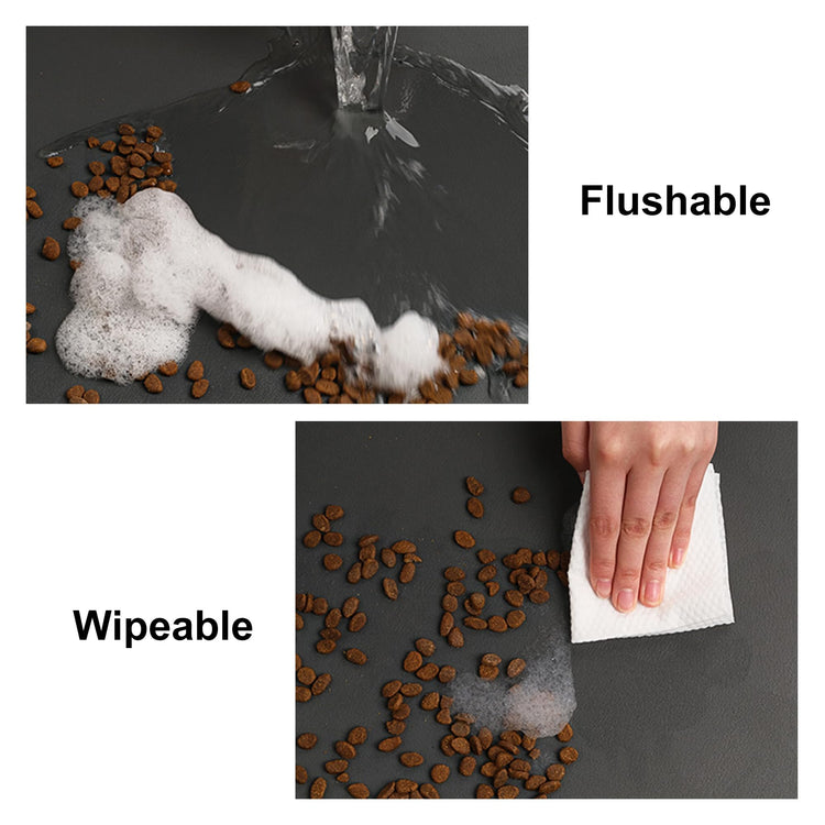 YCT Cat Pet Food Mat - Non-Slip Bottom Absorbent Quick Dry Feeding Mat for Dogs and Cats - Pet Supplies, 11.8"x18.1" Beige