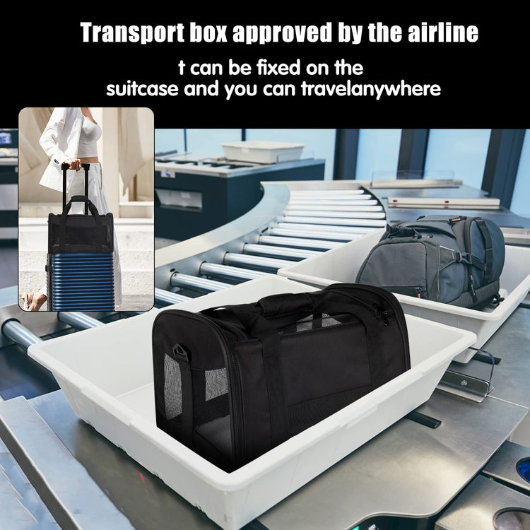 Cat Dog Carriers Soft-Sided Pet Carrier Large Cats for Medium Big Cat Small Dog Puppy up to 16lbs TSA Airline Approved Animal Collapsible Cat Carrier Carriers Travel Carrier Cat Bag (17x11x11)