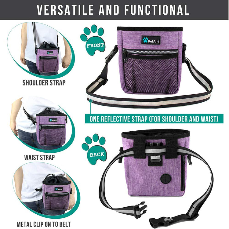 PETAMI Dog and CAT Treat Pouch, Heather Gray
