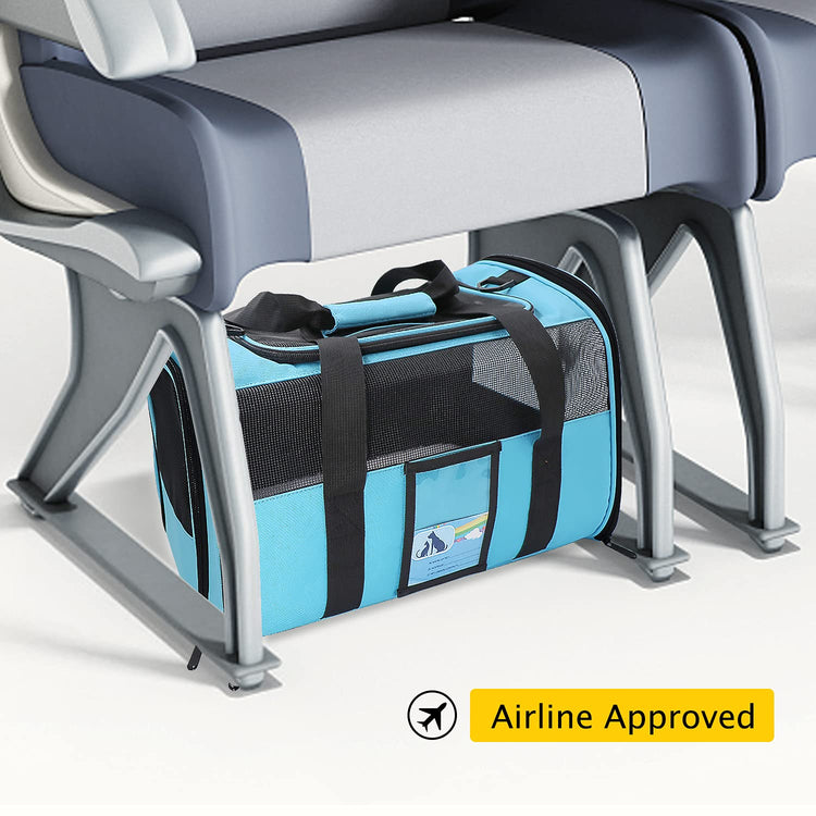 Refrze Cat Carrier,Dog Carriers for Small Dogs Medium Cats Pet Carrier up to 15 Lbs, TSA Airline Approved Cat Carrier Soft, Cat Dog Crate Travel Bag,Grey