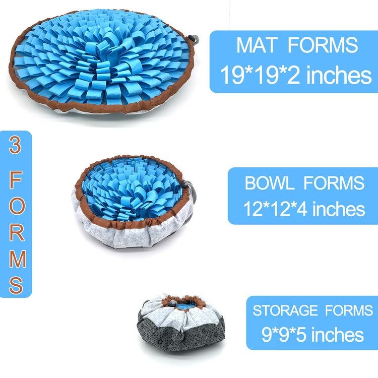 Pet Snuffle Mat for Dogs,Interactive Feed Puzzle for Boredom,Encourages Natural Foraging Skills for Cats Rabbits Dogs Bowl, Dog Treat Dispenser Indoor Outdoor Stress Relief,Travel Portable and Compact