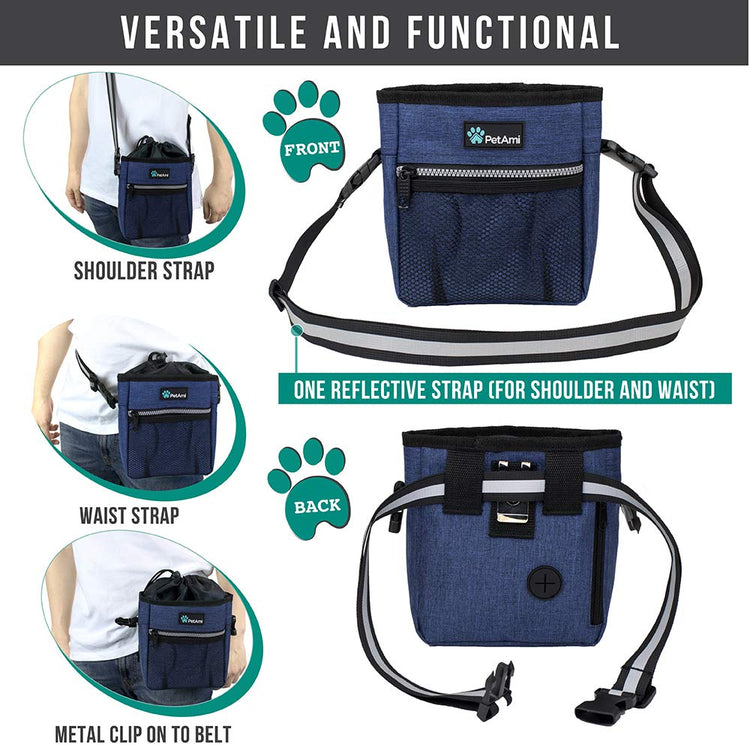 PETAMI Dog and CAT Treat Pouch, Heather Gray