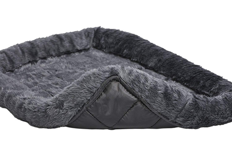 MidWest Homes for Pets QuietTime Fashion XXS Dog Bed - Pink Faux Fur Bolster, Ultra-Soft and Machine Washable, Fits 18-Inch Crates and Carriers, for Small Dogs and Cats