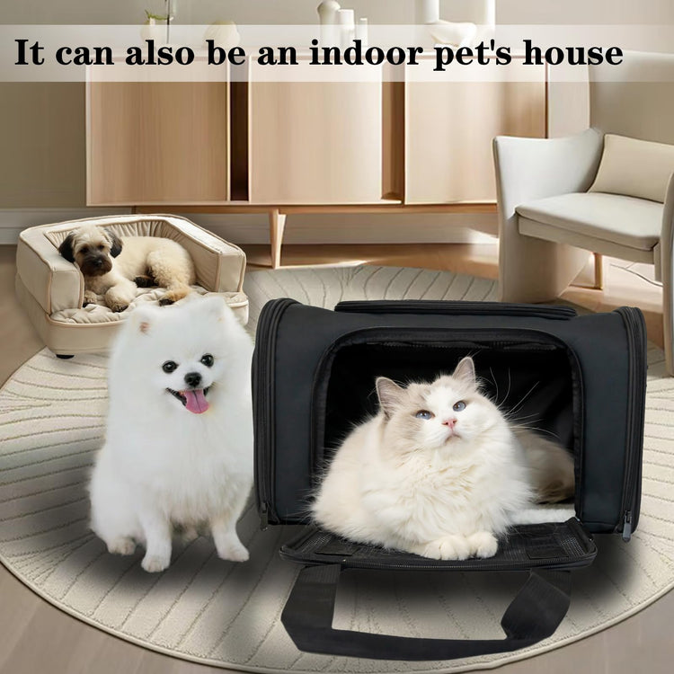 Cat, Dog Carrier for Small Medium Pet Carriers Up to15Lbs, Cats Carrier Soft- Sided Puppy Dogs Bag Portable Foldable Airline Approved Carrier Travel (Green 18 * 11 * 11)