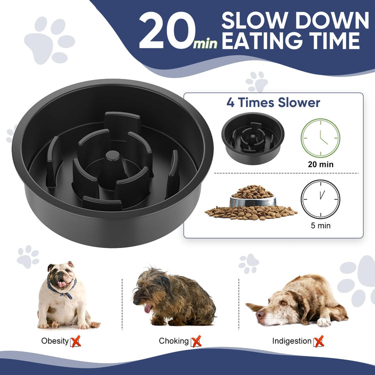 XIAZ Elevated Dog Bowls Large Breed Raised Dogs Bowl Stand Large/Medium Sized Dog Stainless Steel Food Water Bowl Stands 5 Heights Adjustable 9/11/12/14in Black Pet Feeder Dish Station