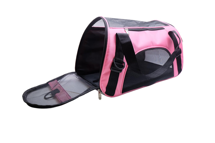 ZaneSun Cat Carrier,Soft-Sided Pet Travel Carrier for Cats,Dogs Puppy Comfort Portable Foldable Pet Bag Airline Approved (Small Blue)