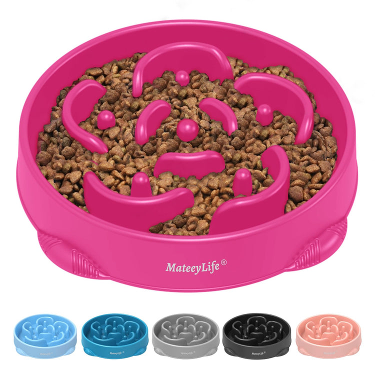 MateeyLife Slow Feeder Dog Bowls 2PCS, Anti-Choking Puzzle Dog Food Bowls, Anti-Slip Interactive Feeding Slow Down Eating, Bloat Stop Maze Dishes for Medium Breeds