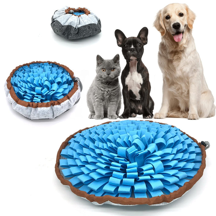 Pet Snuffle Mat for Dogs,Interactive Feed Puzzle for Boredom,Encourages Natural Foraging Skills for Cats Rabbits Dogs Bowl, Dog Treat Dispenser Indoor Outdoor Stress Relief,Travel Portable and Compact