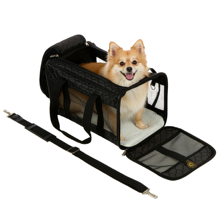 Sherpa Original Deluxe Travel Pet Carrier, Airline Approved & Guaranteed On Board - Charcoal Gray, Medium
