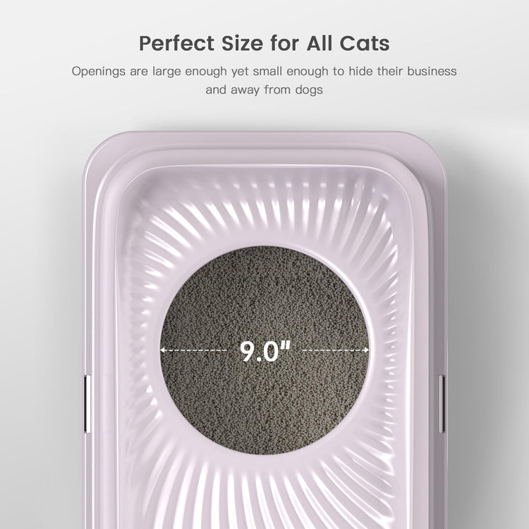 WoofiGo Enclosed Stainless Steel Cat Litter Box with Lid, XL Extra Large Litter Box for Big Cats, Metal Litter Pan High Sided, Never Absorbs Odors, Anti-Urine Leakage, Easy Cleaning, Include Scoop