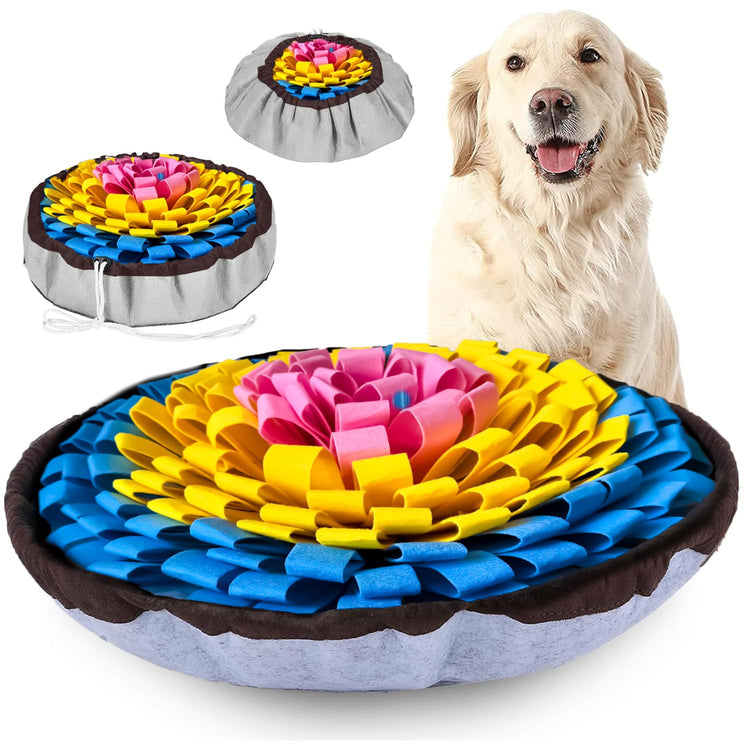 PET ARENA Snuffle Mat for Dogs - Adjustable Interactive Puzzle Toy for Large & Small Breed Slow Feeder for Mental Stimulation & Stress Relief Encourages Natural Foraging Ideal for Indoor & Outdoor Use