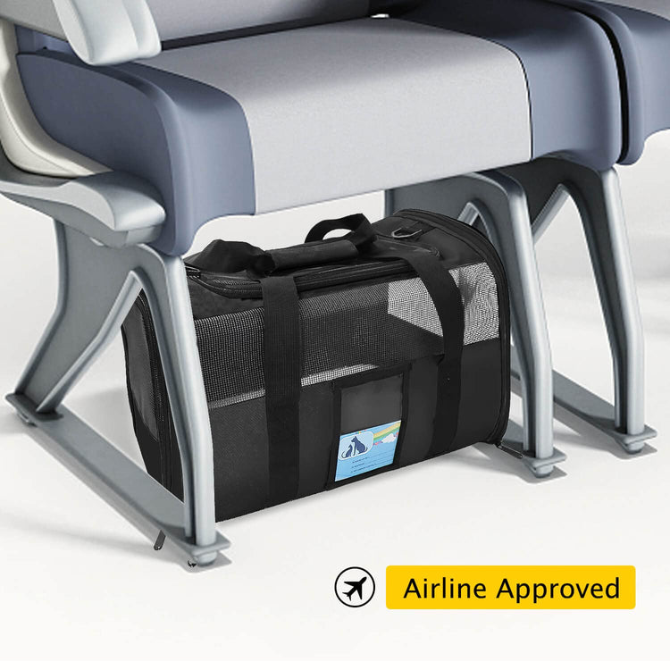 Refrze Cat Carrier,Dog Carriers for Small Dogs Medium Cats Pet Carrier up to 15 Lbs, TSA Airline Approved Cat Carrier Soft, Cat Dog Crate Travel Bag,Grey