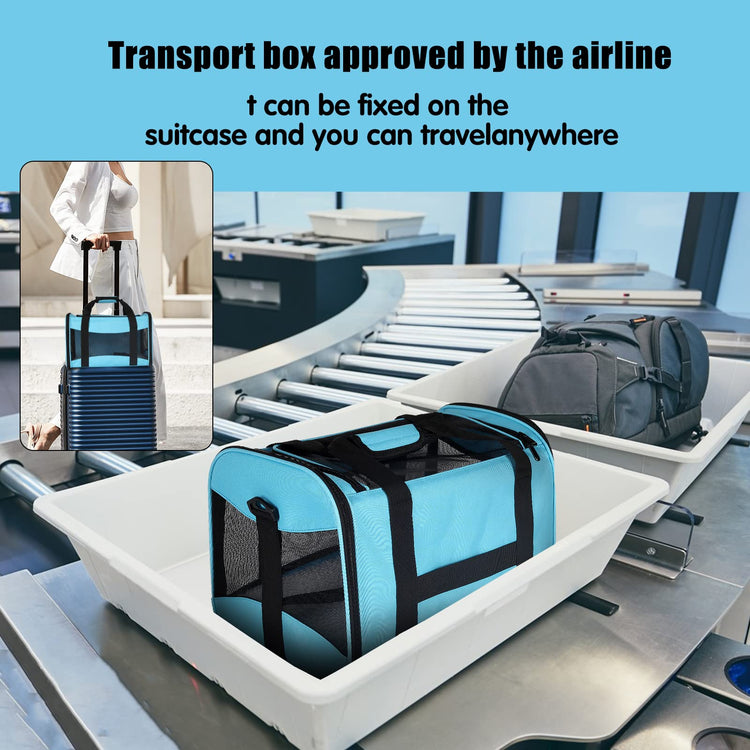 Cat Dog Carriers Soft-Sided Pet Carrier Large Cats for Medium Big Cat Small Dog Puppy up to 16lbs TSA Airline Approved Animal Collapsible Cat Carrier Carriers Travel Carrier Cat Bag (17x11x11)