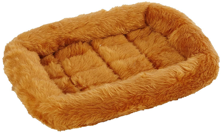 MidWest Homes for Pets QuietTime Fashion XXS Dog Bed - Pink Faux Fur Bolster, Ultra-Soft and Machine Washable, Fits 18-Inch Crates and Carriers, for Small Dogs and Cats
