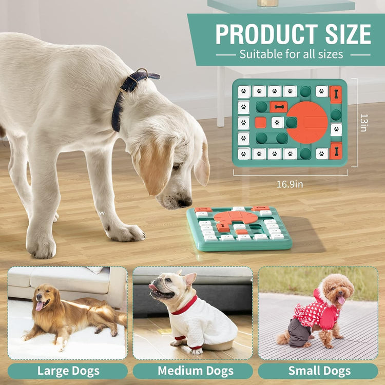 PETSTA Dog Puzzle Toys, Treat Dispensing Dog Enrichment Toys for IQ Training and Brain Stimulation, Interactive Mentally Stimulating Toys as Gifts for Puppies, Cats, Dogs